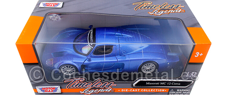 2007 Maserati MC12 Corsa Metallic Blue 1:24 Motor Max 73360
