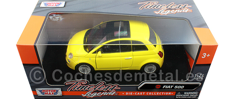 2009 Fiat 500 Amarillo 1:24 Motor Max 73373