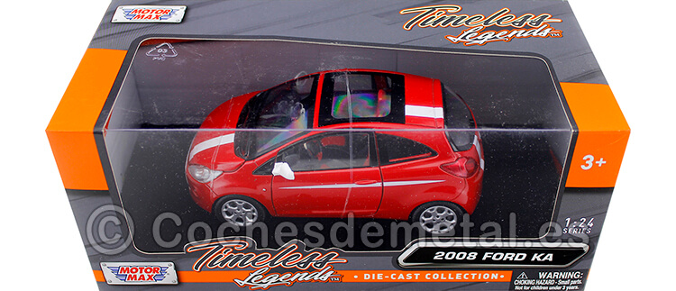 2008 Ford KA Red/White 1:24 Motor Max 73382