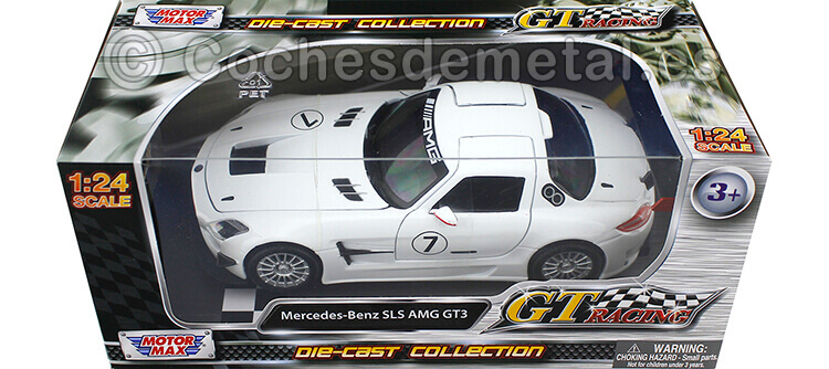 2012 Mercedes SLS AMG GT3 #7 White 1:24 Motor Max 73772
