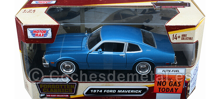 1974 Ford Maverick Azul 1:24 Motor Max 79042