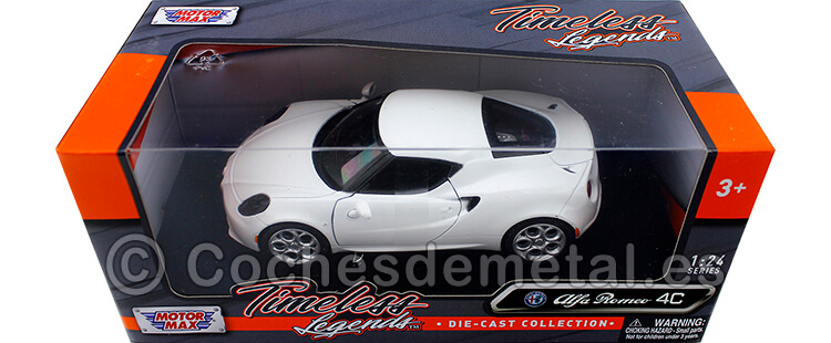 2013 Alfa Romeo 4C White 1:24 Motor Max 79320