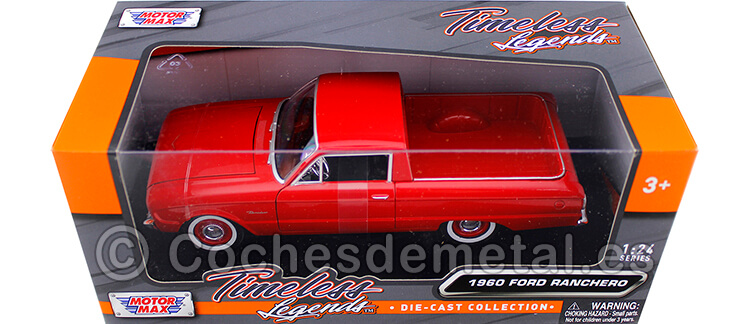 1960 Ford Ranchero Pickup Rojo 1:24 Motor Max 79321