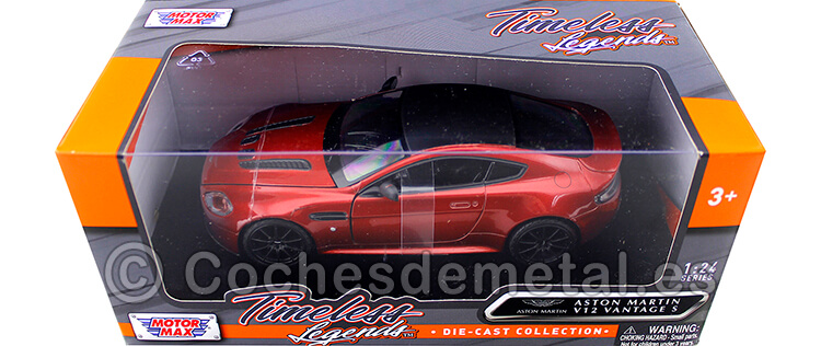 2014 Aston Martin V12 Vantage S Metallic Red 1:24 Motor Max 79322