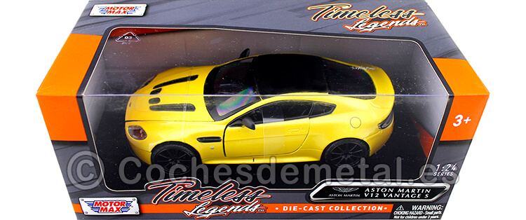 2014 Aston Martin V12 Vantage S Metallic Yellow 1:24 Motor Max 79322