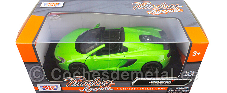 2014 McLaren 650S Spyder Verde Metalizado 1:24 Motor Max 79326