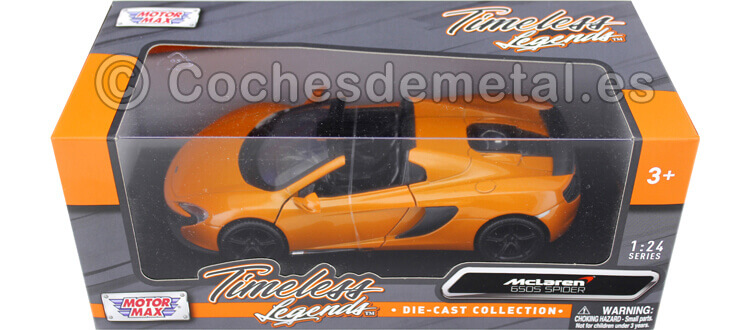 2014 McLaren 650S Spyder Metallic Orange 1:24 Motor MAX 79326O