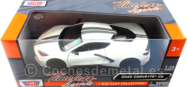2020 Chevrolet Corvette Stingray C8 Blanco 124 Motor Max 79360