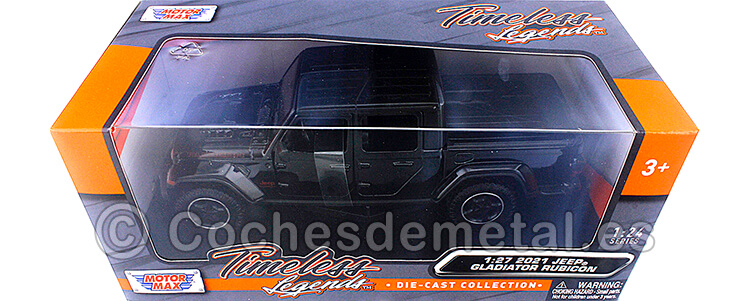 2020 Jeep Gladiator Rubicon Techo Rígido Pickup Negro 1:27 Motor Max 79368