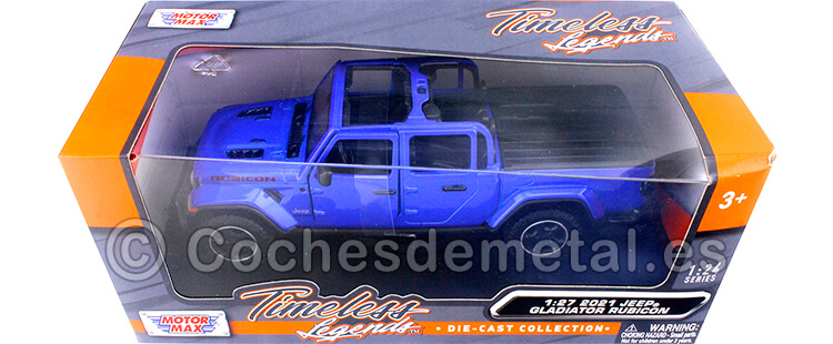 2020 Jeep Gladiator Rubicon Techo Abierto Pickup Azul 1:27 Motor Max 79370