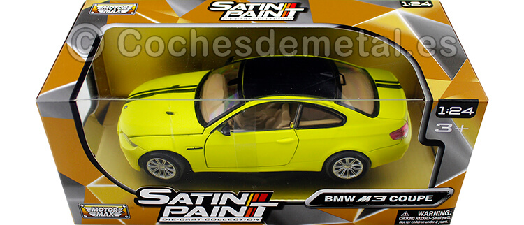 2008 BMW M3 Coupe Satin Light Yellow 1:24 Motor Max 79511