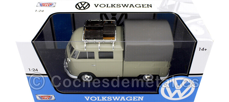 1967 Volkswagen Type 2 (T1) Cabina Doble Pickup Caqui 1:24 Motor Max 79553