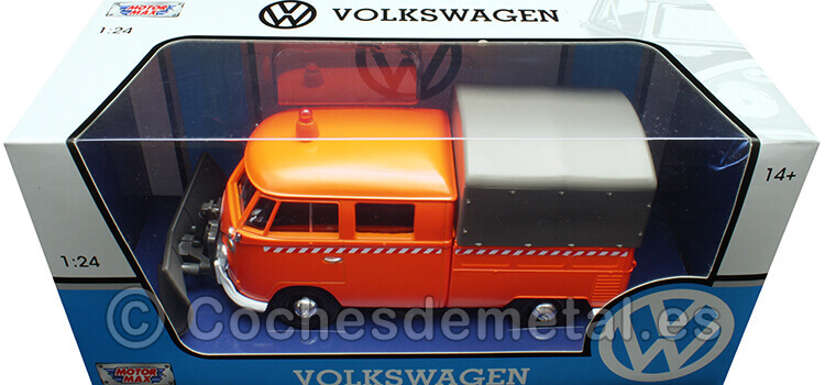 1967 Volkswagen Type 2 T1 Pickup Truck Con Quitanieves 1:24 Motor Max 79593