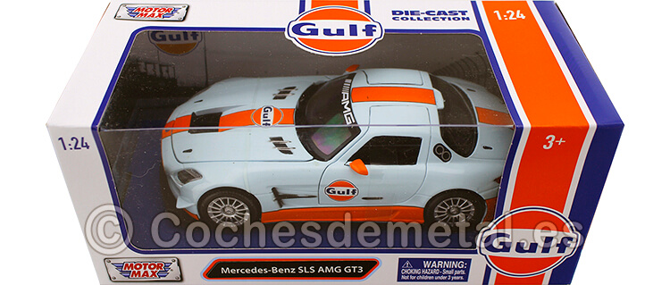 2014 Mercedes-Benz SLS AMG GT3 Gulf Edition Blue/Orange 1:24 Motor Max 79646