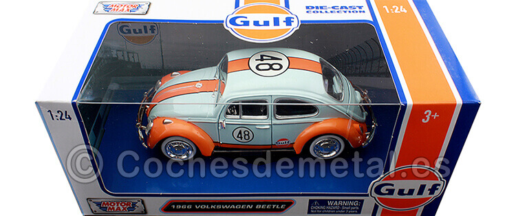 1966 Volkswagen Beetle Nº48 Gulf 1:24 Motor Max 79655