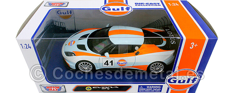 2012 Lotus Evora GT4 Gulf Edition Azul/Naranja 1:24 Motor Max 79660