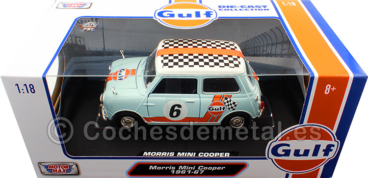 1961 Old Mini Cooper Nº6 Gulf Rally 1:24 Motor Max 79743