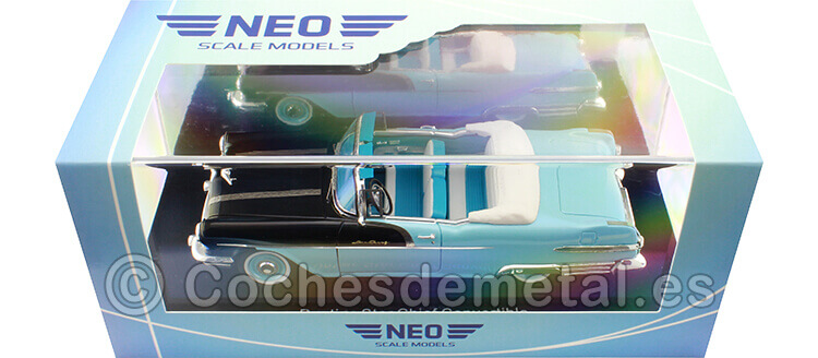 1956 Pontiac Star Chief Convertible Negro/Azul 1:43 NEO Scale Models 44062