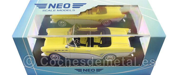 1957 Buick Roadmaster Convertible Amarillo/Blanco 1:43 NEO Scale Models 44072