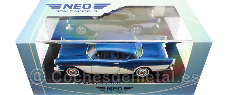 1957 Buick Roadmaster Hardtop Coupe Azul/Blanco 1:43 NEO Scale Models 44074