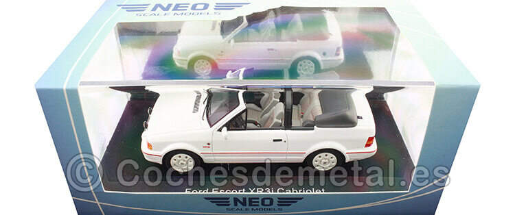 1986 Ford Escort MKIV XR3i Cabriolet Blanco 1:43 NEO Scale Models 44956