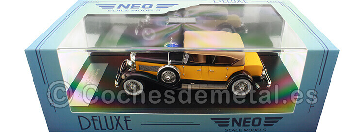 1932 Duesenberg Model SJ Tourster Derham Amarillo/Negro 1:43 NEO Scale Models 45943