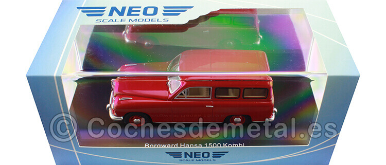 1951 Borgward Hansa 1500 Kombi Rojo 1:43 NEO Scale Models 47110
