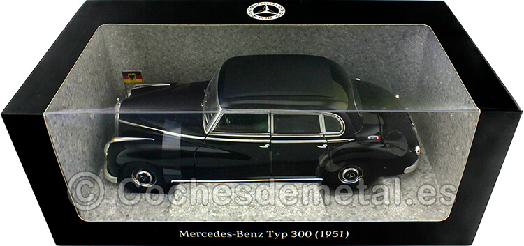 1955 Mercedes-Benz TYPE 300 W186 Limousine Konrad Adenauer Negro 1:18 Dealer Edition B66040614