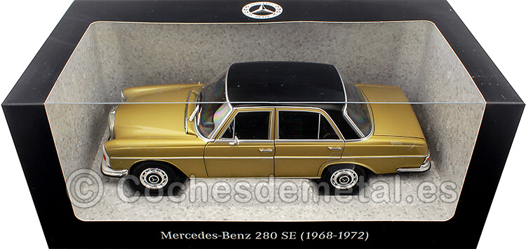 1968 Mercedes-Benz 280 SE (W108) Dorado/Negro 1:18 Dealer Edition B66040680