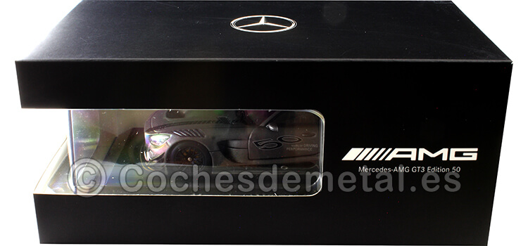 2017 Mercedes-Benz AMG GT3 (C190) 50 Años AMG Gris Mate 1:43 Dealer Edition B66960556