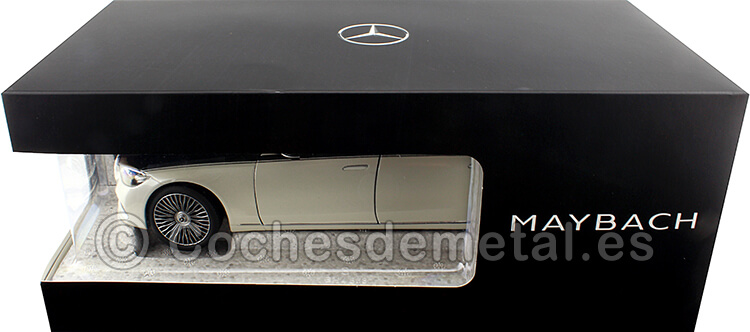 2021 Mercedes-Benz Maybach S680 4Matic (Z223) Blanco Diamante/Negro Obsidiana 1:18 Dealer Edition B66961424