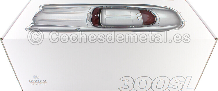 1954 Mercedes-Benz 300 SL W198 Alas de Gaviota Gris Metalizado 1:12 Norev 123850