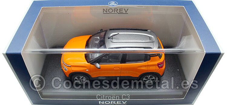 2021 Citroen C3 Indian Market Naranja/Gris 1:43 Norev 155222