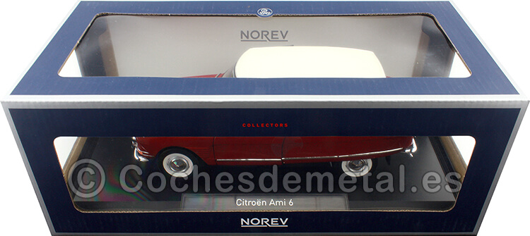 1968 Citroen Ami 6 Club Corsario Red 1:18 Norev 181602