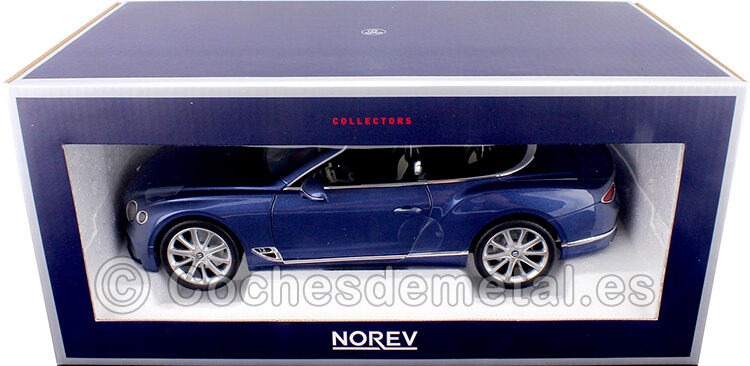 2019 Bentley Continental GTC Blue Crystal 1:18 Norev HQ 182785