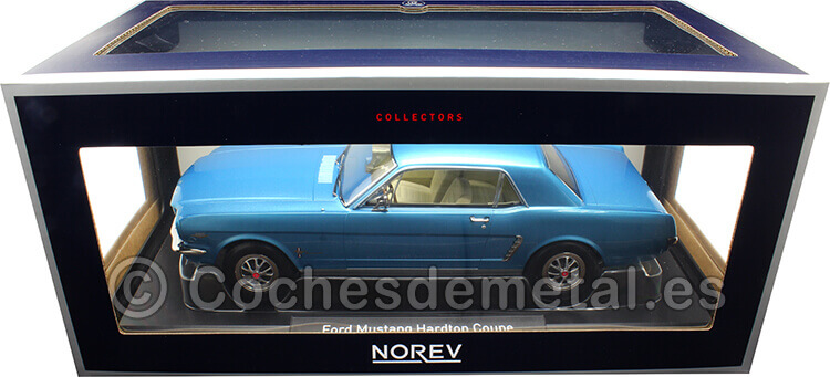 1965 Ford Mustang Coupe Hard Top Turquesa Metalizado 1:18 Norev 182800