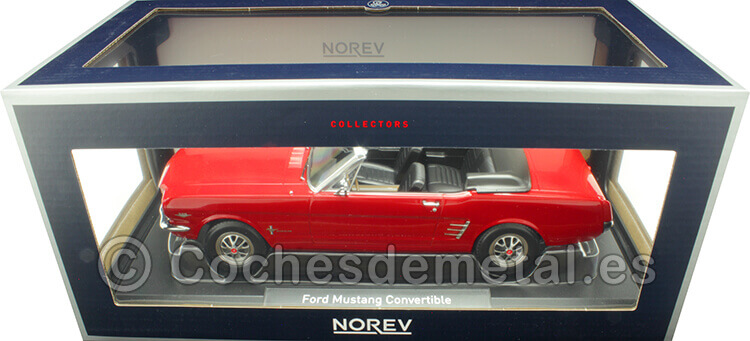 1966 Ford Mustang Convertible Rojo Llamarada 1:18 Norev 182810