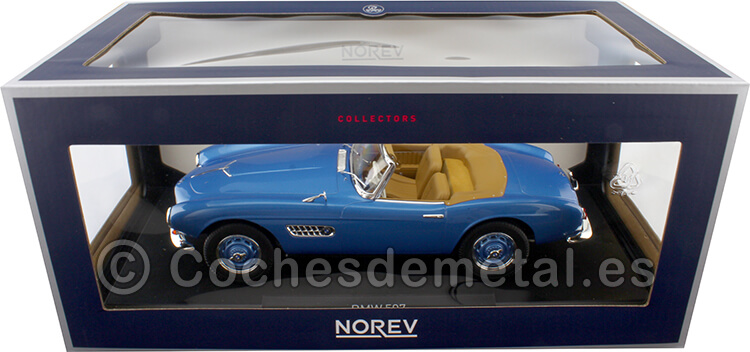 1956 BMW 507 Cabriolet Azul 1:18 Norev 183234