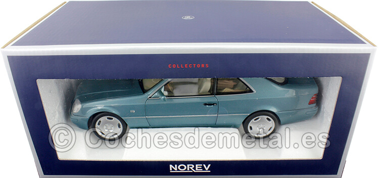1997 Mercedes-Benz CL600 Coupe (C140) Azul Metalizado 1:18 Norev HQ 183448