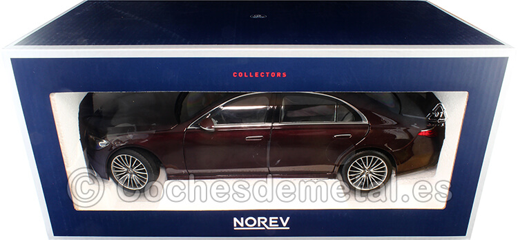 2021 Mercedes-Benz Clase-S AMG-Line Luxury Saloon (W223) Granate Metalizado 1:18 Norev 183804