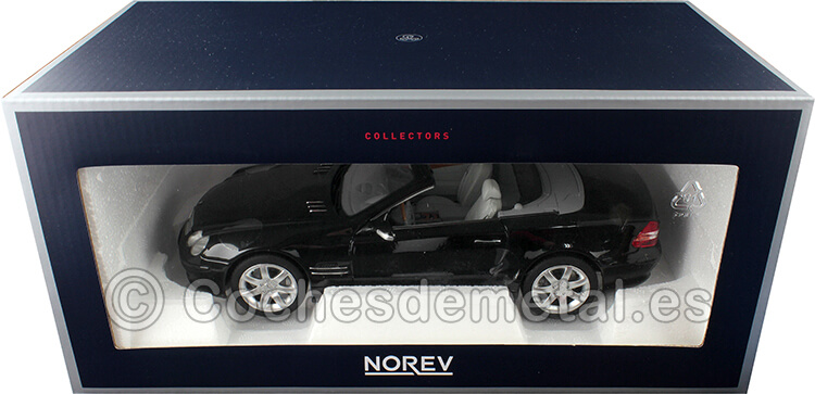 2003 Mercedes-Benz SL 500 Convertible Negro 1:18 Norev HQ 183840