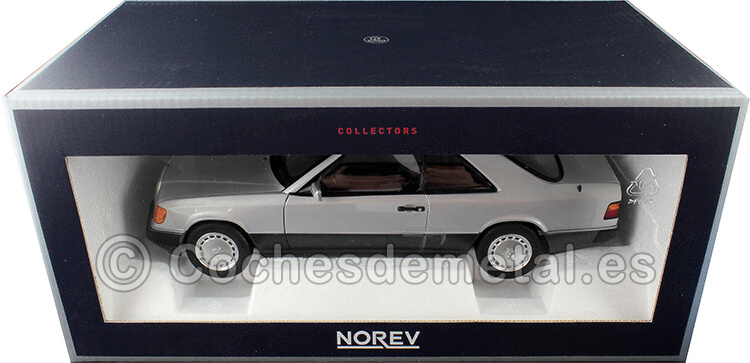 1990 Mercedes-Benz 300 CE-24 Coupé C124 Plateado 1:18 Norev HQ 183880