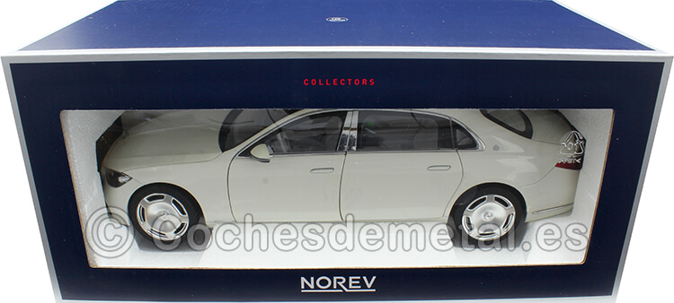 2021 Mercedes-Maybach S680 4Matic V12 (X223) Blanco Diamante Metalizado 1:18 Norev HQ 183918