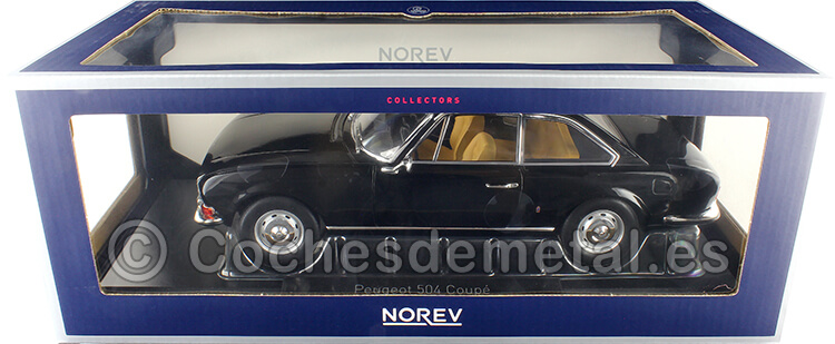 1972 Peugeot 504 Coupé Negro 1:18 Norev 184816