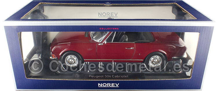 1969 Peugeot 504 Cabriolet Rojo Andaluz 1:18 Norev 184818