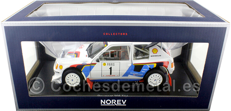 1986 Peugeot 205 T16 Evo 2 Nº1 Salonen/Harjane Rally Montecarlo 1:18 Norev 184863