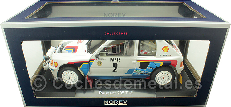 1985 Peugeot 205 T16 Evo 2 Nº2 Vatanen/Harryman Rally Montecarlo 1:18 Norev 184864