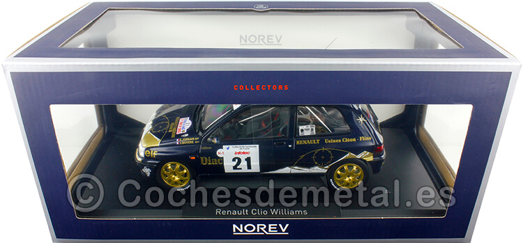 1993 Renault Clio Williams Nº21 Jordan/Boyere Rellye Tour de Corse 1:18 Norev 185228