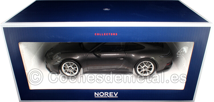 2021 Porsche 911 GT3 con Touring Package Gris Metalizado 1:18 Norev HQ 187305