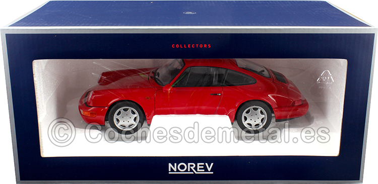 1990 Porsche 911 Carrera 2 Rojo 1:18 Norev HQ 187320